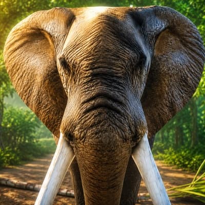 Hungry elephant artwork
